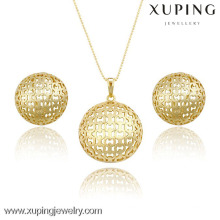 63783 Xuping Подвеска Серьги Набор 14K Gold Модный комплект ювелирных изделий